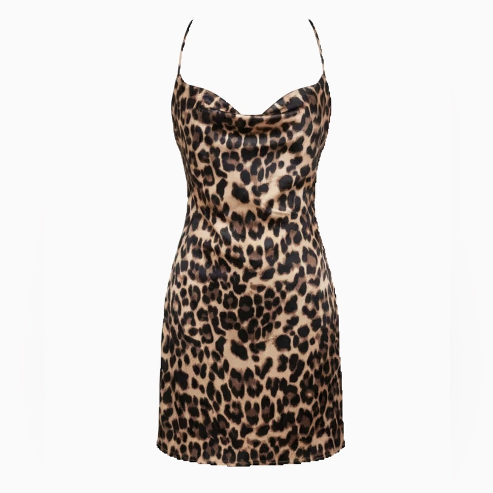 Forever 21 Animal Print Satin Dress